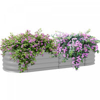 Outsunny Kit De Jardiniere Surelevee Galvanisee De 4,9' X 2' X 1', Jardiniere Surelevee En Metal Ave