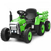 Costway Tracteur A Remorque Electrique 12v Avec Telecommande Et Lumieres Led