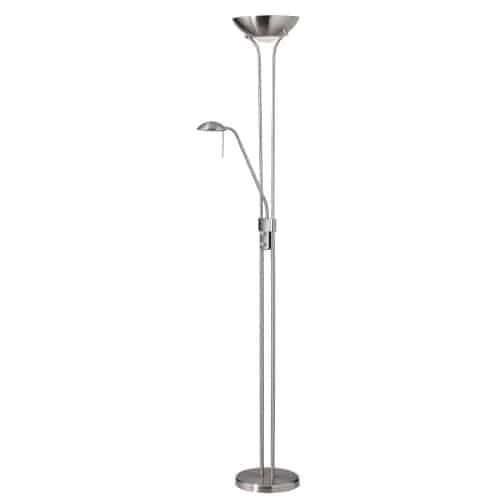 Lampe à pied Mother & Son de Dainolite avec fini chromé satiné