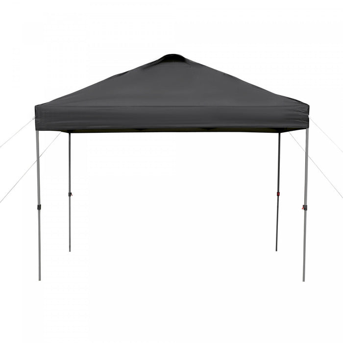 Outsunny Tente A Toit Escamotable 10' X 10' Avec Aeration Et Sac, Noir