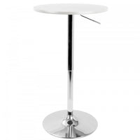 Table réglable contemporaine pour bar, salle à manger ou pub - blanche