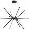 Lustre Array de Dainolite en acrylique blanc qui diffuse la lumière, avec fini noir mat et ampoule à DEL de 60 W