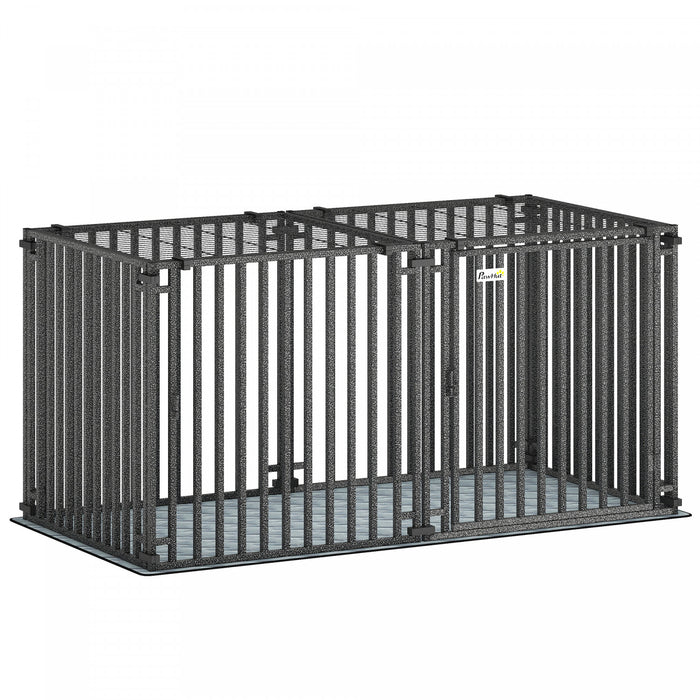 Cage pour Chien 140 cm, Cage Metallique avec Tapis