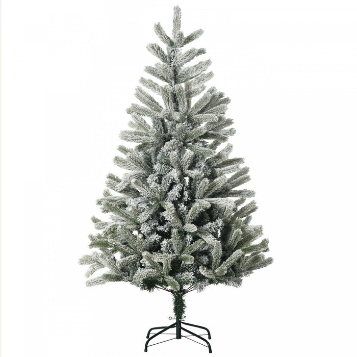 Homcom Arbre Artificiel Floque De Neige De 5 Pieds Avec 521 Pointes