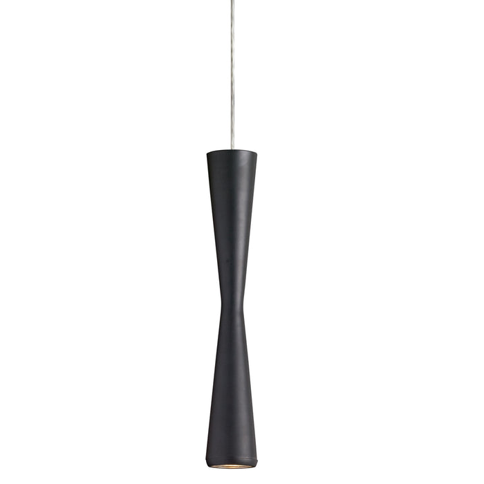 Luminaire suspendu Percita de Dainolite avec fini noir mat et ampoule à DEL de 5 W