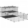 Pawhut Enclos Pour Petits Animaux Parc Pour Chiot Cloture Pour Animaux Domestiques Modulable Diy 47 Panneaux Noir