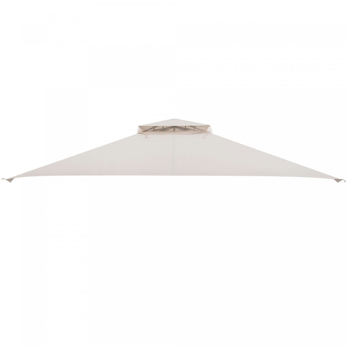 10’ X 12’ Patio Gazebo De Remplacement Couvercle Superieur A 2 Niveaux Canopy Cpai-84 Outdoor Beige