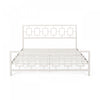 Henry Cadre De Lit En Metal Avec Tete De Lit Vintage, Taille King, Blanc