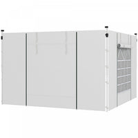 Outsunny Parois Laterales D'auvent Instantane Avec Fenetres Et Portes, Pour Auvent Pop-up De 10' X 1