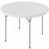 Outsunny Table de Pique-Nique Pliante 120 cm avec Patins Antiderapants, Blanche
