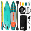 Goplus 11' Gonflable Stand Up Paddle Board Pour Les Adultes Avec Kayak Seat Leash Hand Pompe, Turquoise