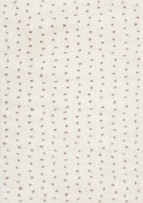 Carpette douce Taylor à motif de pois - 5 pi 3 po x 7 pi 7 po