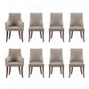 Ensemble de 8 chaises de salle a manger Connie Modern en taupe
