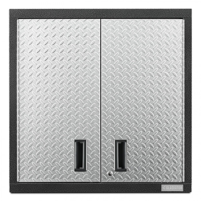 Armoire murale GearBox de série Premier de 30 po de Gladiator - bande de roulement argentée