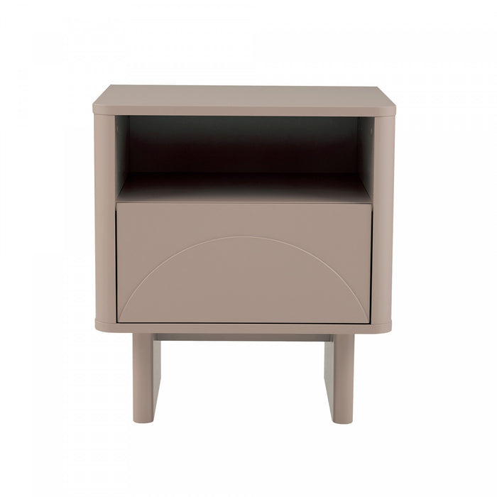 Table de nuit Ella Modern 20\" en moka (1 tiroir)