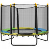 Qaba Trampoline pour enfants de 4,6 pi, trampoline exterieur interieur de 44,5\" de hauteur avec filet d'enceinte, mini trampoline pour garcons et filles, ages de 3 a 10 ans, noir