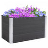 Outsunny Jardiniere En Bois Sureleve 3' X 2' X 2' Jardiniere En Bois Et Plastique Pour Fleurs, Legumes, Herbes, Gris