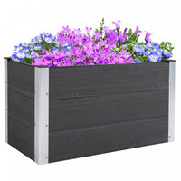 Outsunny Jardiniere En Bois Sureleve 3' X 2' X 2' Jardiniere En Bois Et Plastique Pour Fleurs, Legum