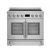  Cuisiniere a induction Torino de 36 po avec portes francaises, acier inoxydable – FFSIN0950-36
