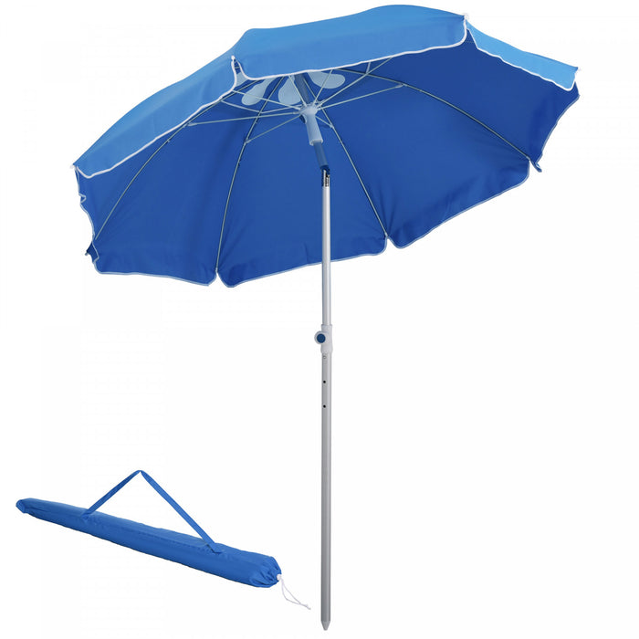 Outsunny Parasol De Plage Bleu