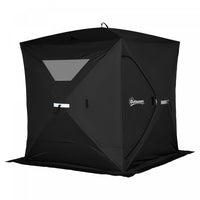 Outsunny Tente De Peche Sur Glace 2-4 Personnes Abri De Glace Pop-up Portable Avec Fenetres Enroulab