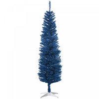 Homcom Sapin De Noel Artificiel Fin 6pi, Bleu Profond