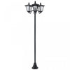 Outsunny Triple Solar Lamp Post Garden Solaire Led Street Vintage Light Style Lumière Extérieure Étanche avec Base Pour Pelouse Allée Passerelle 72 \"H