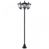 Outsunny Triple Solar Lamp Post Garden Solaire LED Street Vintage Light Style Lumière Extérieure Éta