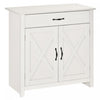 HOMCOM Buffet Ferme Porte Grange Blanc Vieilli