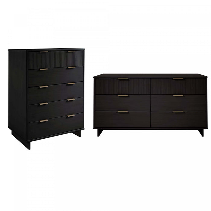 Ensemble de commode moderne Granville 2 pieces en noir