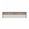 Meuble TV contemporain moderne Duncan 70\" en erable et blanc casse