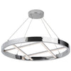 Lustre Dante de Dainolite en silicone blanc qui diffuse la lumière, avec fini chromé poli et ampoule à DEL de 40 W