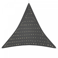 Outsunny Toile D'ombrage Triangulaire Avec Lumieres LED 90% Anti-uv