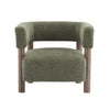 Evelyn Fauteuil d’appoint avec assise confortable et revetement en boucle, vert olive