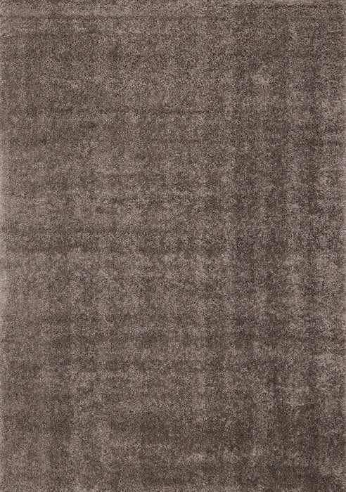 Carpette à poil long Brooklyn taupe foncé - 5 pi 3 po x 7 pi 7 po