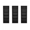 Bibliotheque ouverte moderne Rivington 28\" en noir - Ensemble de 3