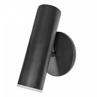 Applique murale Constance de Dainolite en acrylique givré qui diffuse la lumière, avec fini noir mat et ampoule à DEL de 6 W