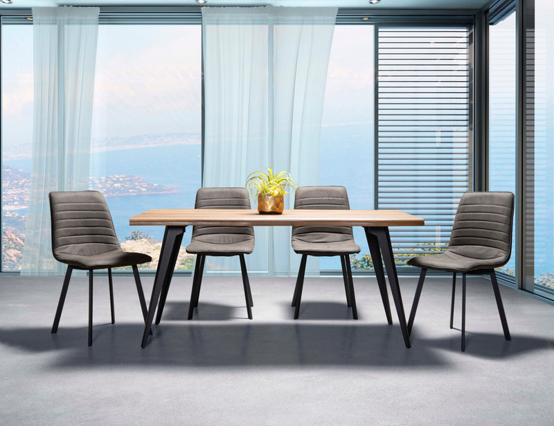 Chaise De Salle A Manger Kipling En Tissu Gris (ensemble De 2)