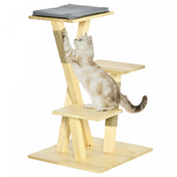 Pawhut Arbre A Chat Centre D'activites Multi-equipe Griffoirs En Jute Plate-formes Coussin Inlus Int