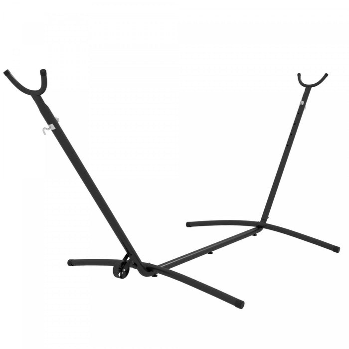 Outsunny Hamac Stand Only W/ Wheels, Hamac Stand Ajustable, Noir