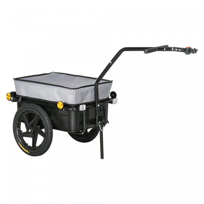Aosom Remorque De Velo Multifonction Avec Roues De 16 Pouces, Gris