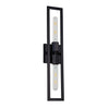 Petite applique murale Wisteria de Dainolite avec fini noir mat et 2 ampoules