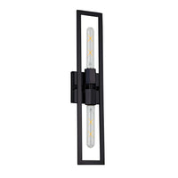 Petite applique murale Wisteria de Dainolite avec fini noir mat et 2 ampoules