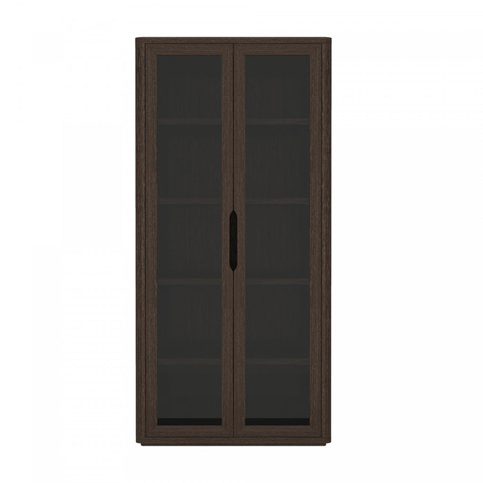 Armoire bibliotheque moderne Rivington 38\" en noyer