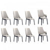 Ensemble de 8 chaises de salle a manger Kara Modern en gris clair