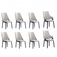  Ensemble de 8 chaises de salle a manger Kara Modern en gris clair