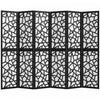 HOMCOM Paravent 6 Panneaux, Ecran d'Intimite Pliable 5,6 Pieds, Noir