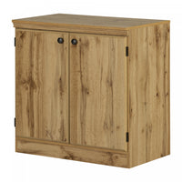 Petite armoire décorative Morgan à 2 portes - chêne nordique