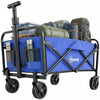 Outsunny Chariot Pliable, Chariot Utilitaire de Jardin, Bleu