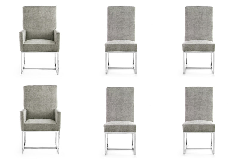 Ensemble de 6 chaises de salle a manger Element Modern en acier